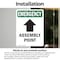 Signmission Assembly Point (Up Arrow) With Symbol, 7 in W x Rectangle, Vinyl Decal OS-2PACK-EM-D-710-V-10432 - alternate 3